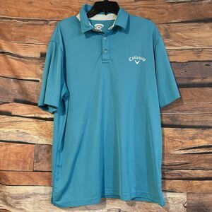 Callaway Men's Blue Golf Polo Shirt XL Opti-Dri Performance Wicking